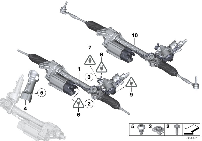 Электрическое рулевое управление для BMW F13 650i N63N (схема запчастей)