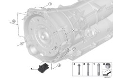 Крепление/дополнит.элементы КПП для BMW F11N 518d B47 (схема запасных частей)