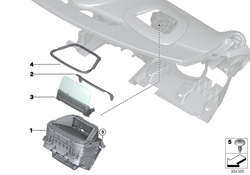 Дисплей на лобовом стекле для MINI F60 Cooper S ALL4 B46C (схема запчастей)