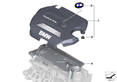 Звукоизоляционный кожух двигателя для BMW F45 218dX B47 (схема запасных частей)