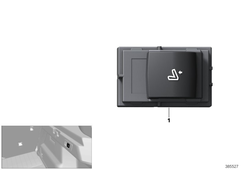 Выключатель дист.разблокировки спинки для BMW F48 X1 18i B32 (схема запчастей)