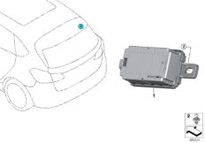 Дистанционное радиоуправление приемника для BMW F46 216d B37 (схема запасных частей)