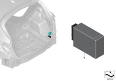 ЭБУ дистанционной разблокировки спинки для BMW F45 218dX B47 (схема запасных частей)