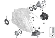 Детали раздаточной коробки ATC 45L для BMW F85 X5 M S63R (схема запасных частей)
