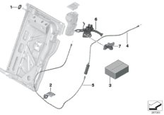 Блокировка спинки заднего сиденья для BMW F34 330dX N57N (схема запасных частей)