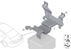 Кронштейн дополнительного аккумулятора для BMW F01N 760i N74 (схема запасных частей)