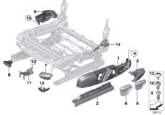 Сиденье Пд накладки сиденья для BMW F36 420dX B47 (схема запасных частей)