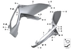 Защита коленей для BMW K52 R 1200 RT (0A03, 0A13) 0 (схема запасных частей)