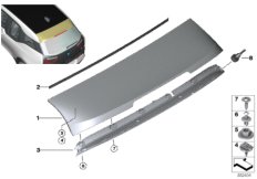 Задний спойлер для BMW I01 i3 60Ah IB1 (схема запасных частей)