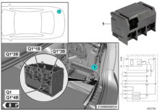 Реле отсоединения Q1 для BMW F02N Hybrid 7L N55 (схема запасных частей)