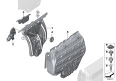 Механизм перемещения стекла двери Зд для BMW F23 M235iX N55 (схема запасных частей)