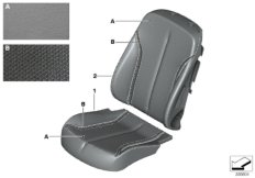 Инд.обивка переднего базового сиденья для BMW F32 418d B47 (схема запасных частей)
