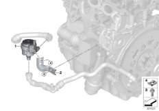 Электрический насос ОЖ / крепление для BMW F48 X1 20iX B48C (схема запасных частей)