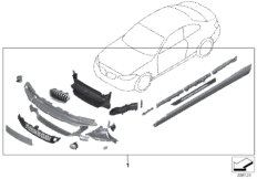 К-т доосн.аэродинамическим к-том в M-ст. для BMW F23 230i B48 (схема запасных частей)