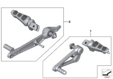 Упор для ноги регулир. фрезеров. для BMW K53 R 1200 R (0A04, 0A14) 0 (схема запасных частей)
