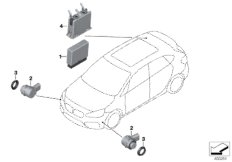 Парковочный ассистент PMA для BMW F48N X1 18i B32 (схема запасных частей)