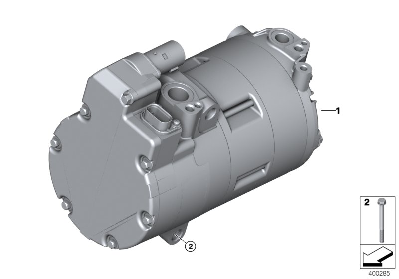 Электрический компрессор кондиционера для MINI F60 Cooper SE ALL4 B38X (схема запчастей)