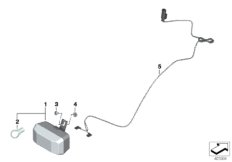 Задний противотуманный фонарь для BMW K52 R 1200 RT (0A03, 0A13) 0 (схема запасных частей)