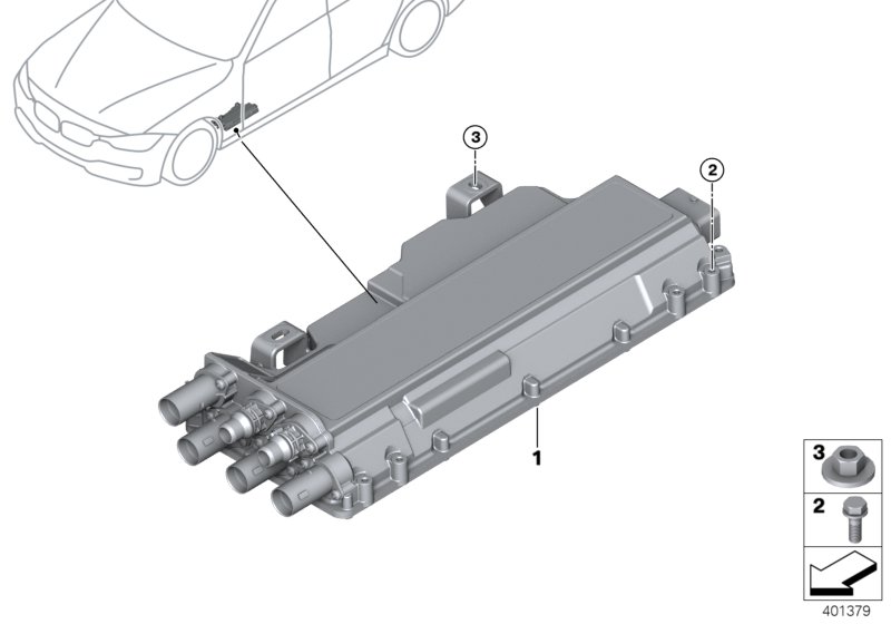 ЭБУ блока комфортной зарядки KLE для BMW G11N 745e B58X (схема запчастей)