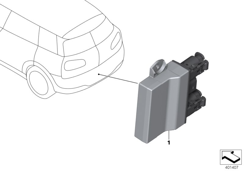 Блок управления Smart Opener для MINI F60 Cooper B36 (схема запчастей)