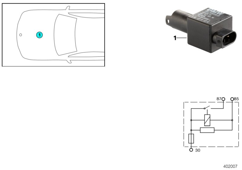 Реле механиза клапан.газораспределения для BMW E46 316ti N42 (схема запчастей)