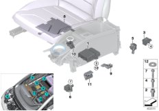 Электрические детали НПБ для BMW I01N i3s 120Ah IB1 (схема запасных частей)