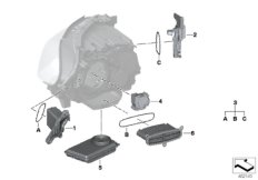 Электронные детали светодиодной фары для BMW F10N 530dX N57N (схема запасных частей)