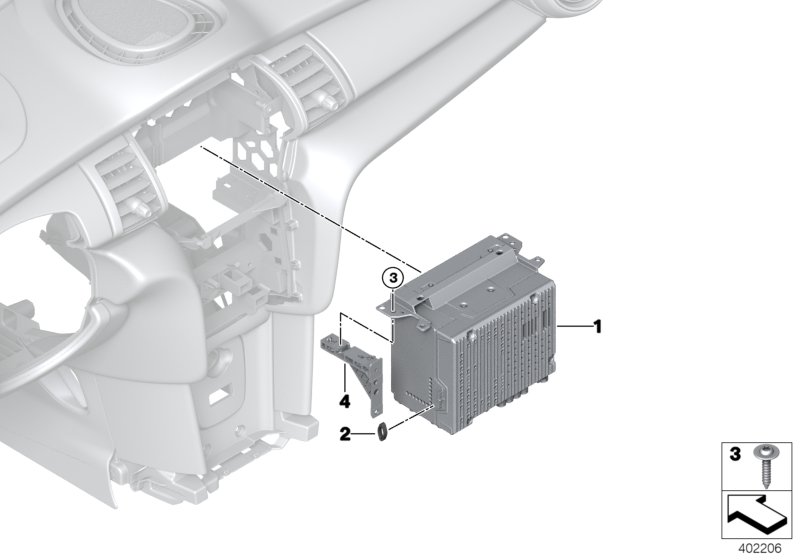 Головное устройство High для MINI F55 Cooper B36 (схема запчастей)