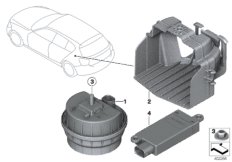 система охранной сигнализации для BMW F34 328iX N20 (схема запасных частей)
