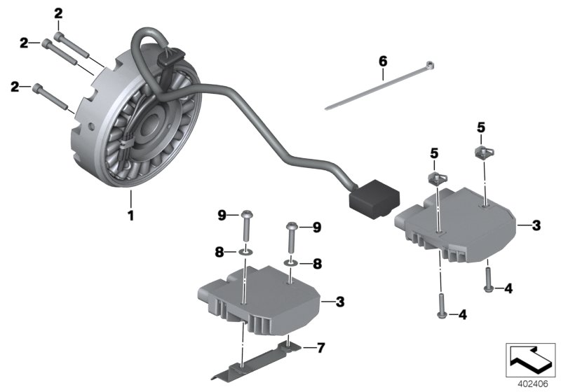 Генератор / регулятор напряжения для BMW K52 R 1250 RT 19 (0J61, 0J63) 0 (схема запчастей)