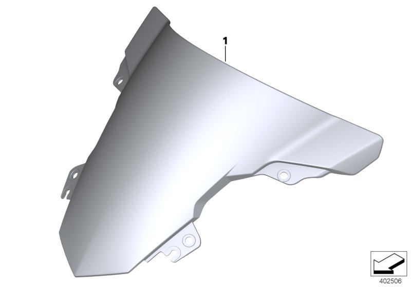 Ветрозащитный щиток, тонированный для BMW K46 S 1000 RR 17 (0D50, 0D60) 0 (схема запчастей)