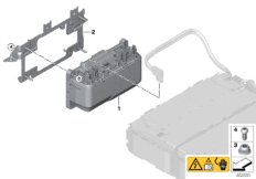 Предохран.блок высоковольтн.накопителя для BMW F15 X5 40eX N20 (схема запасных частей)
