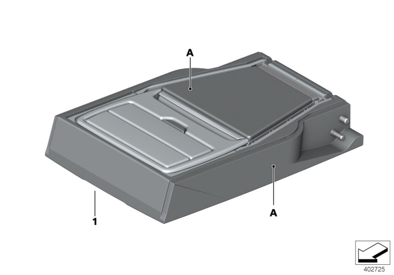 Индивидуальный задний подлокотник кожа для BMW F15 X5 50iX 4.0 N63N (схема запчастей)