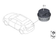 система охранной сигнализации для BMW F98 X4 M S58 (схема запасных частей)