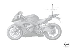 Наклейка на заднюю боковую часть для BMW K46 S 1000 RR 15 (0D10,0D21) 0 (схема запасных частей)