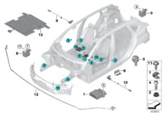 Электрические детали НПБ для BMW F48 X1 18dX B47 (схема запасных частей)