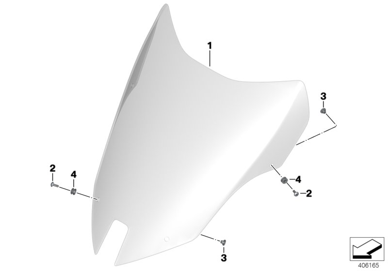 Ветрозащитный щиток для MOTO K17 C evolution (0C03) 0 (схема запчастей)