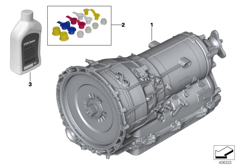 Автоматическая коробка передач GA8P75HZ для BMW F15 X5 40eX N20 (схема запчастей)