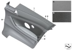 Индивидуальная боковая обшивка кожа для BMW F32N 430dX N57N (схема запасных частей)