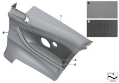 Индивидуальная боковая обшивка кожа для BMW F32 430iX B48 (схема запасных частей)