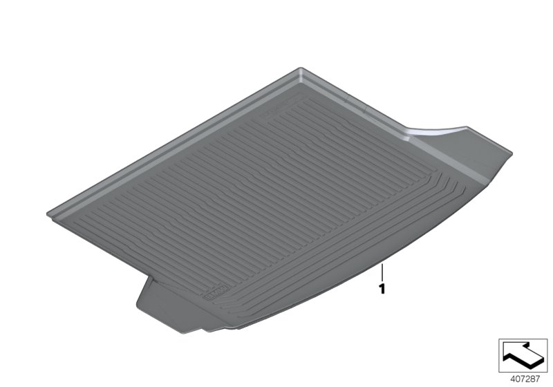 Фасонный коврик багажного отделения для BMW F25 X3 20dX B47 (схема запчастей)