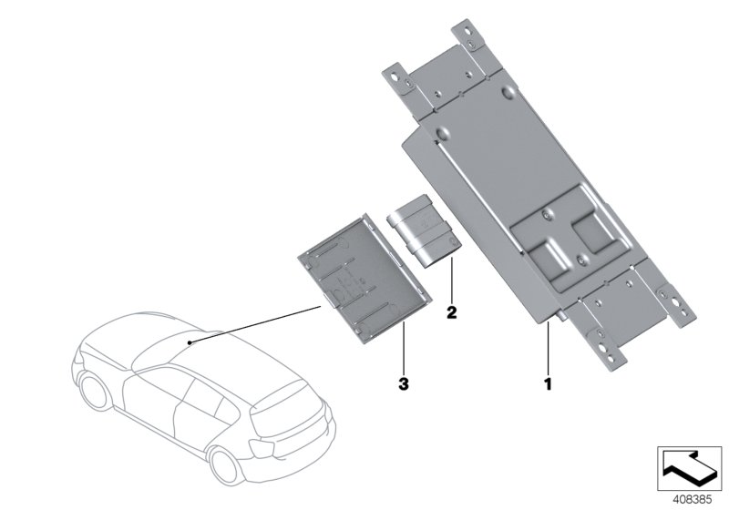 ЭБУ телематических услуг для BMW F21N M135iX N55 (схема запчастей)