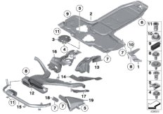 Облицовка днища кузова Пд для BMW RR5 Wraith N74R (схема запасных частей)