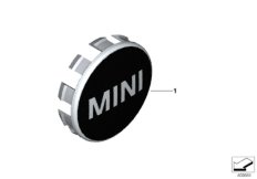 Колпак ступицы колеса MINI для MINI F54 Cooper D B47 (схема запасных частей)