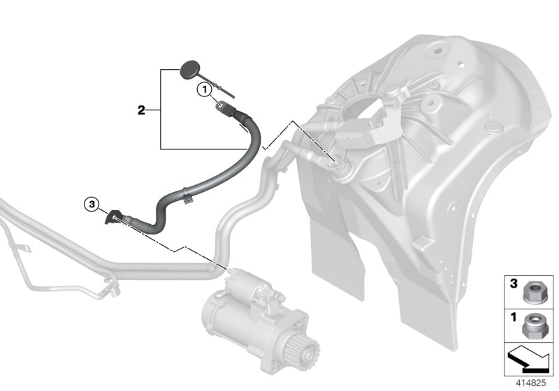 Провод батареи/провод стартера для BMW F15 X5 40eX N20 (схема запчастей)