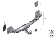 Тягово-сцепн.устр-во откидное электрич. для BMW F16 X6 30dX N57N (схема запасных частей)