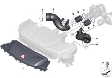 Воздуховод для BMW F86 X6 M S63R (схема запасных частей)