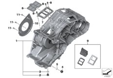 Картер двигателя Нж для MOTO K18 C 650 Sport 16 (0C04, 0C14) 0 (схема запасных частей)