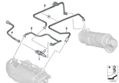 Клапан вентиляции топливного бака для BMW I12N i8 B38X (схема запасных частей)