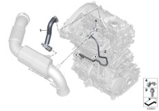 Система вентиляции картера для BMW F45N 225xe B38X (схема запасных частей)